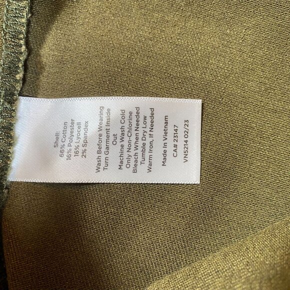 Talbots Petite Khaki Button-Front Denim Skirt Womens Size4P Cotton/Spandex Blend - Picture 5 of 8